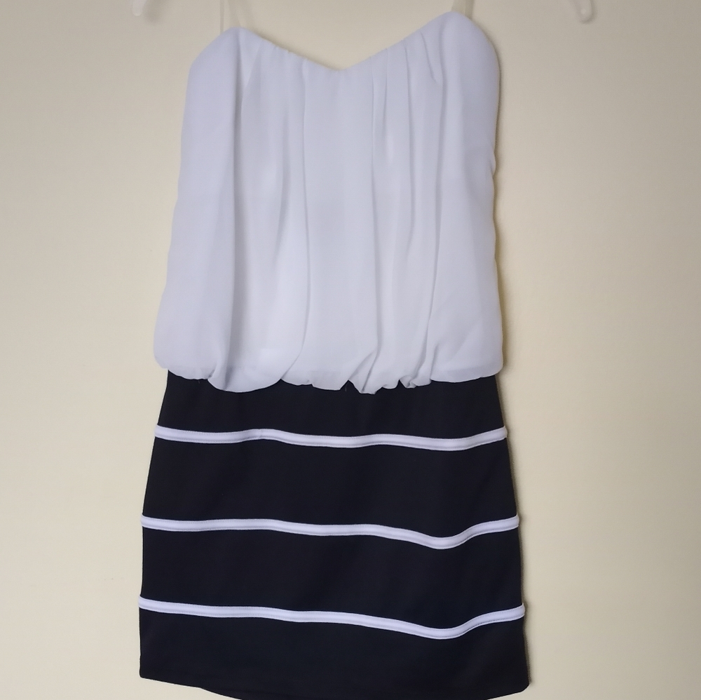 Blouson top bandage mini